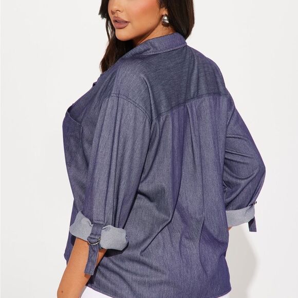 Fashion Nova NWT Cropped Button Down - Picture 7 of 7